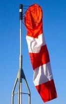 Variegated Windsocks 10" X 36"-Orange/White
